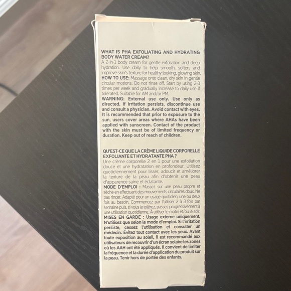 The Inkey List Black and White PHA Exfoliating and Hydrating Body Water Cream - Picture 3 of 6